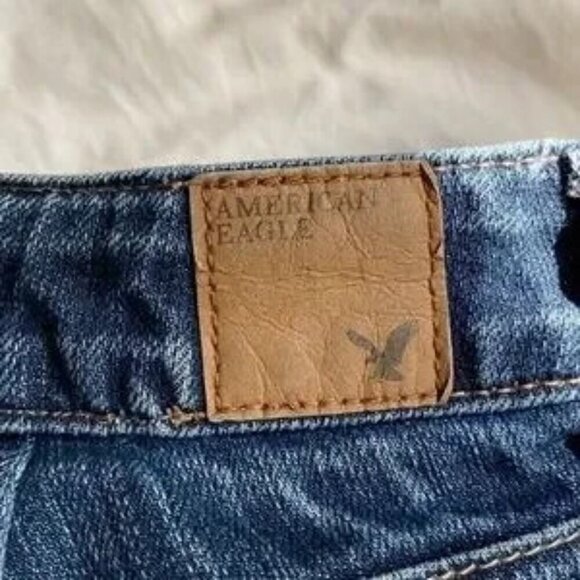 👖 American Eagle Super Skinny Jeans Dark Wash Blue Size 8 - Picture 7 of 11